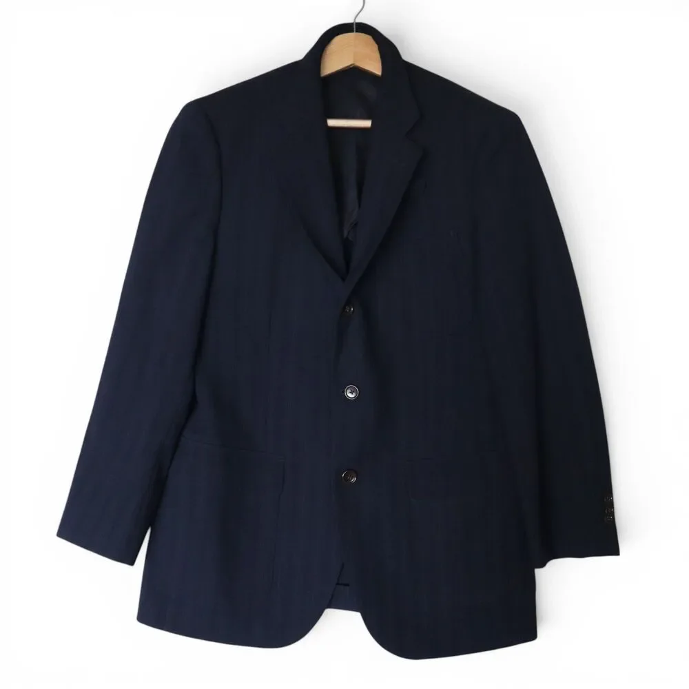 J. Crew Men's 40R Wool Sport Coat Blazer Blue Unstructured Half Lined SAMPLE